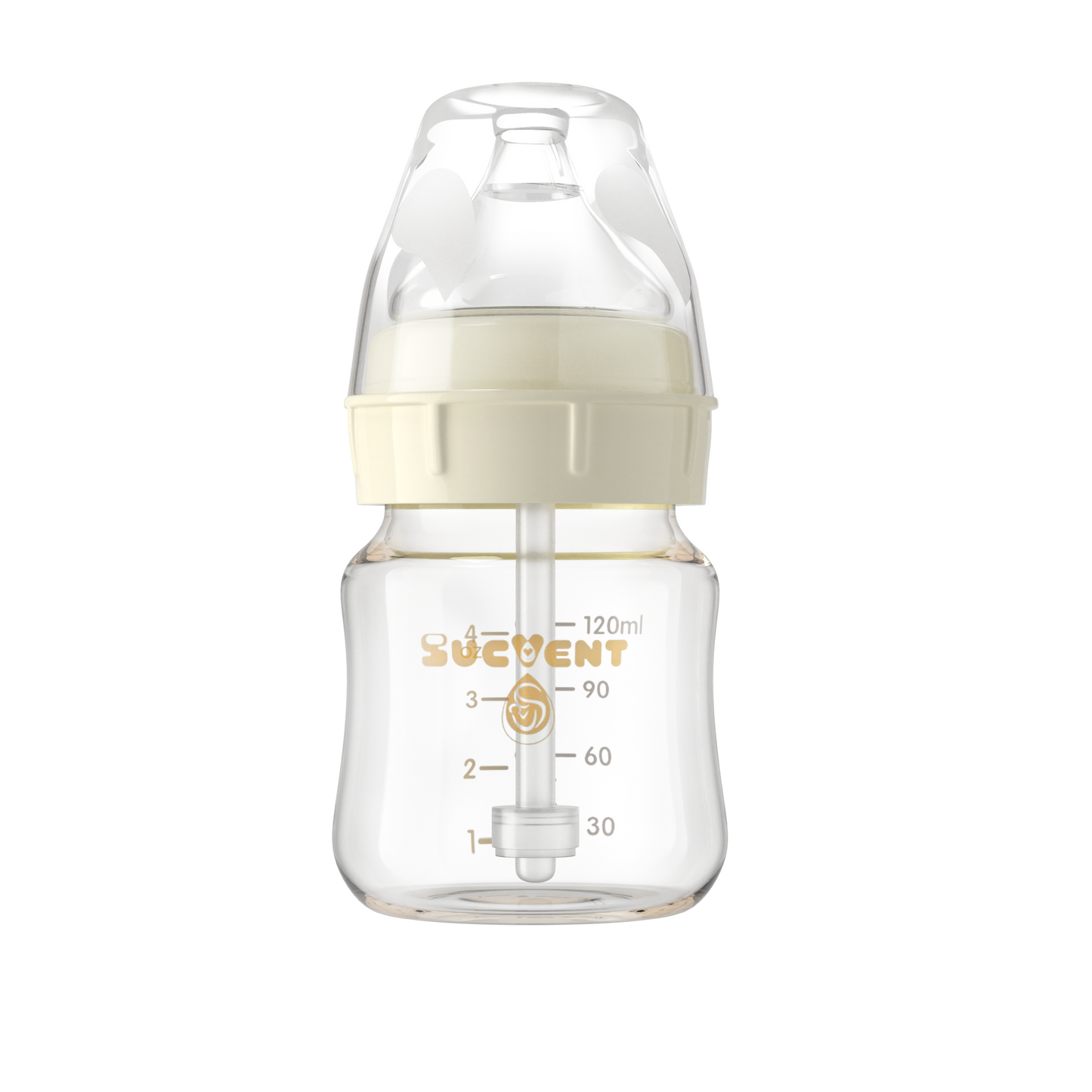 SUCVENT Glass Anti-Bloating & Anti-Choking Bottle