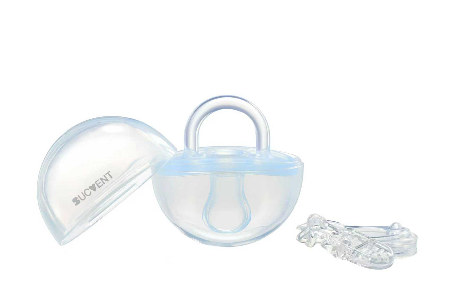 SUCVENT Ergonomic Baby Pacifier | Designed for Natural Oral Growth (with Case) (0m to 6m+)