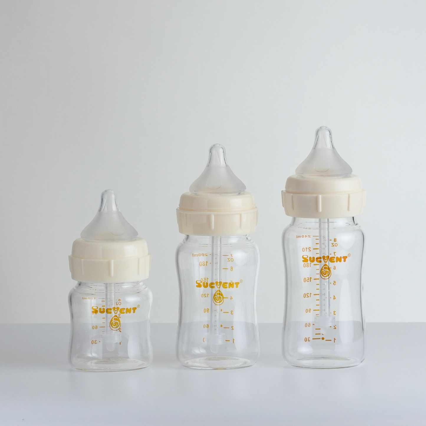 SUCVENT Glass Anti-Bloating & Anti-Choking Bottle