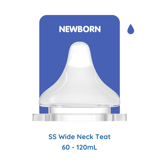 SUCVENT Wide Neck Anti-Colic Teats | First Stage (0m to 8m+) (2oz to 7oz+)