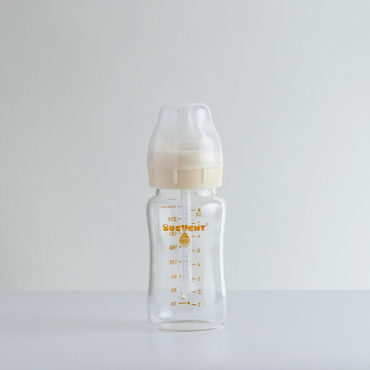 GLASS Baby Bottle | 8oz | 240ml | 1pc | Anti-Colic | SUCVENT