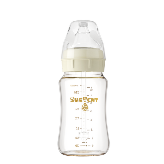 GLASS Baby Bottle | 8oz | 240ml | 1pc | Anti-Colic | SUCVENT