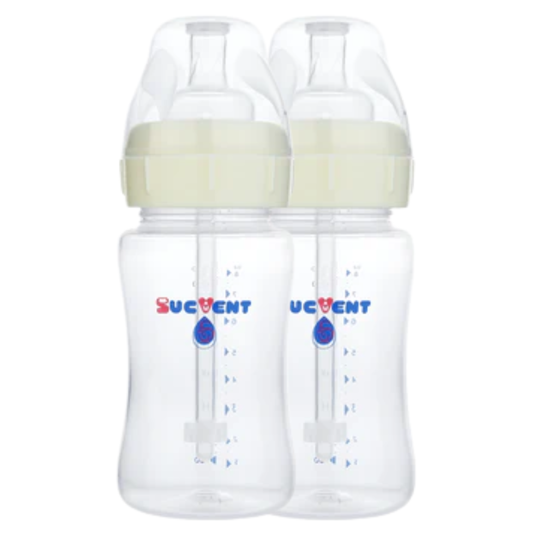 PP Baby Bottle Set | 8oz + 8oz | 240ml + 240ml | 2pcs | Anti-Colic | SUCVENT